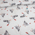 Canvas Style - Linen Chickens Natural - Frumble Fabrics