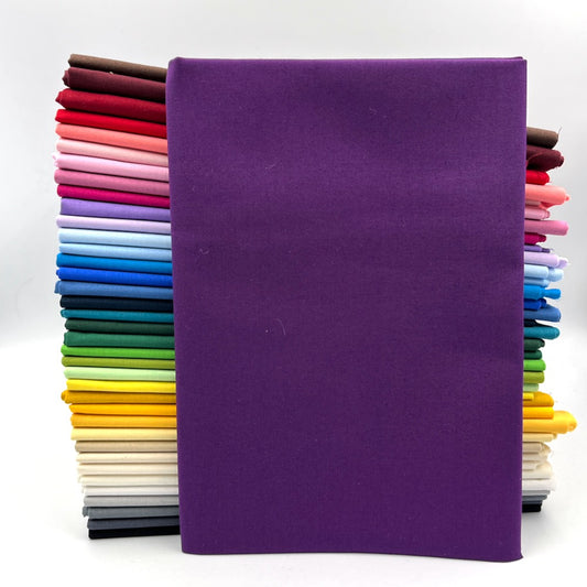 Kushion Cotton Solids Mid Weight Fabric - Imperial Purple