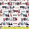 Finnish Folk Words And Windmills Natural - Frumble Fabrics