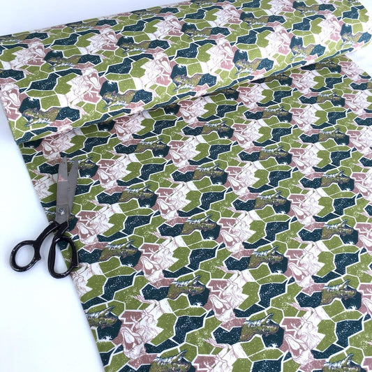 Jurassic World T-Rex Roar - Cotton Soft Sweat - Green Earth Sewing and Dressmaking Fabric