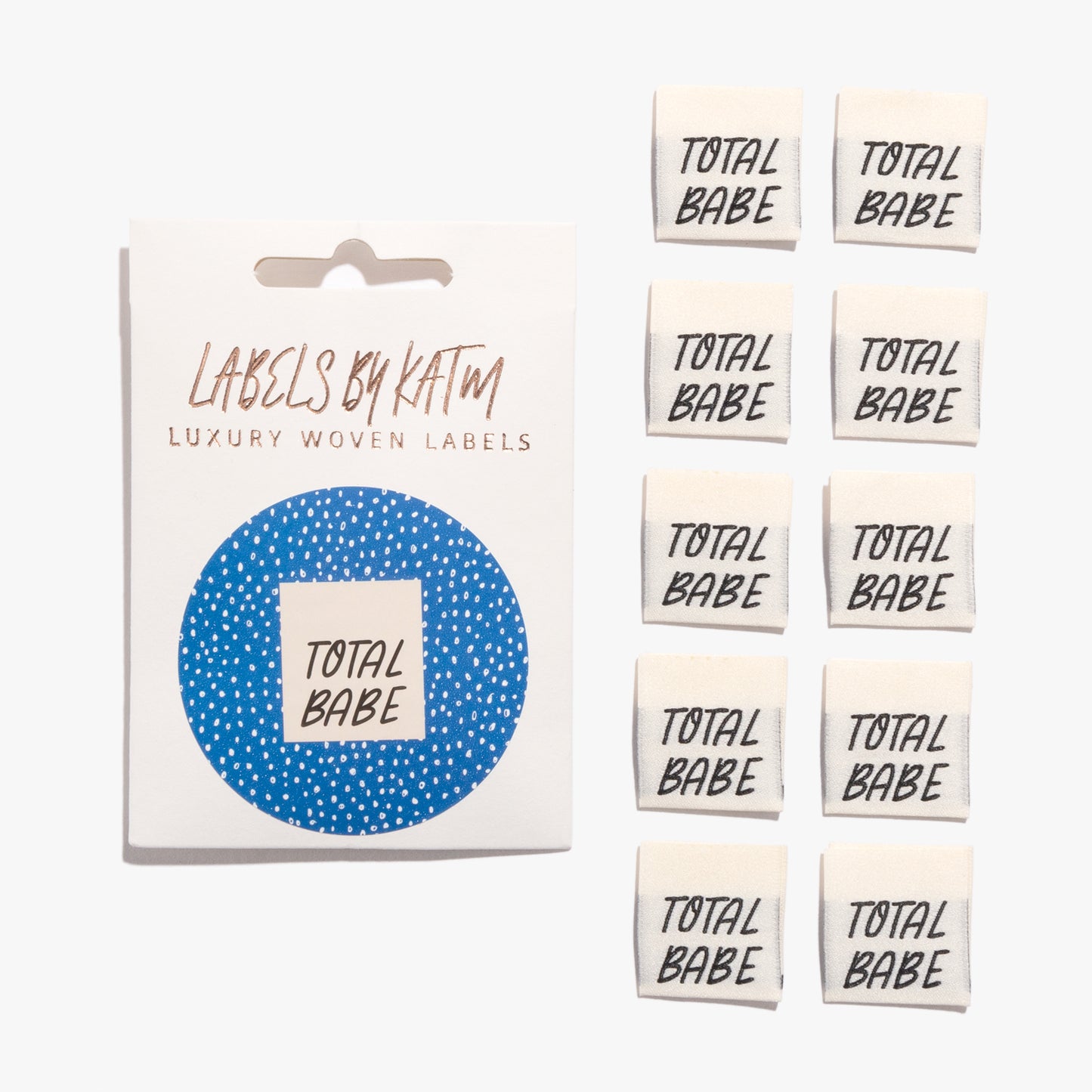 10 x Woven Labels - KATM  Kylie And The Machine Labels - Total Babe