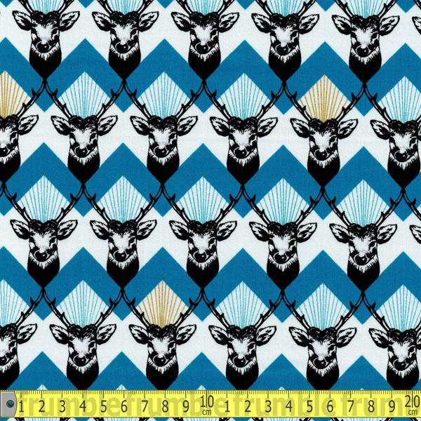 Huedrawer Stag Blue Cotton Sateen - Frumble Fabrics
