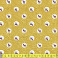 Trefle Spotty Deer Mustard Cotton Sateen - Frumble Fabrics