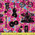 Trefle Vintage Stamp Pink - Frumble Fabrics