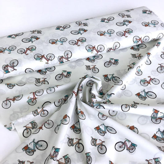 London Commute Cotton Lawn Fabric Ivory - Frumble Fabrics