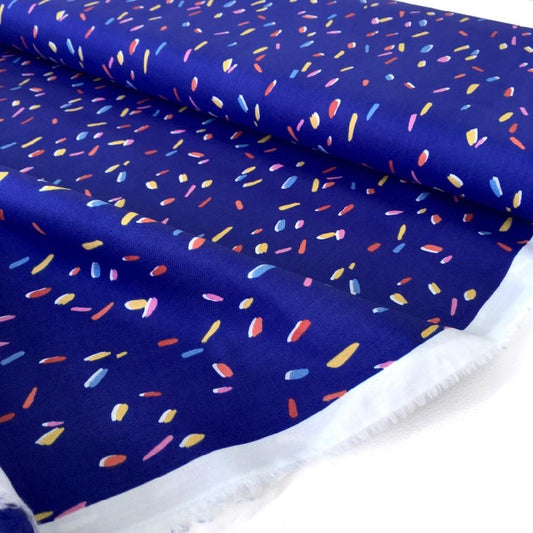 Pastel Cascade Cotton Lawn Fabric Marine - Frumble Fabrics