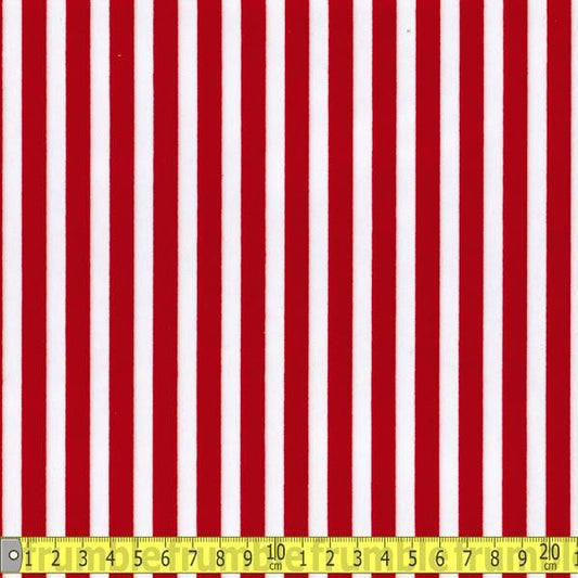 Laminated Fabric - Red Stripe - Frumble Fabrics