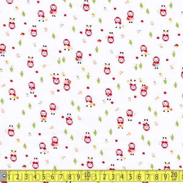 Minny Muu Cat Little Red Riding Hood Cream - Frumble Fabrics