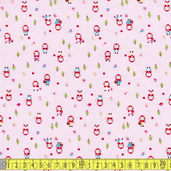 Minny Muu Cat Little Red Riding Hood Pink - Frumble Fabrics