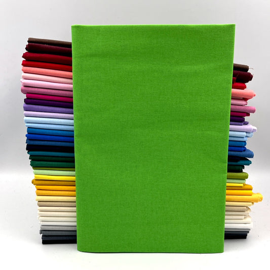 Kushion Cotton Solids Mid Weight Fabric - Lime Green