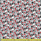 Looney Tunes Sylvester Expressions - Korean Woven Fabric - Grey Sewing and Dressmaking Fabric