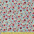 Maywood Studio - Measure Twice - Buttons Blue Sewing and Dressmaking Fabric
