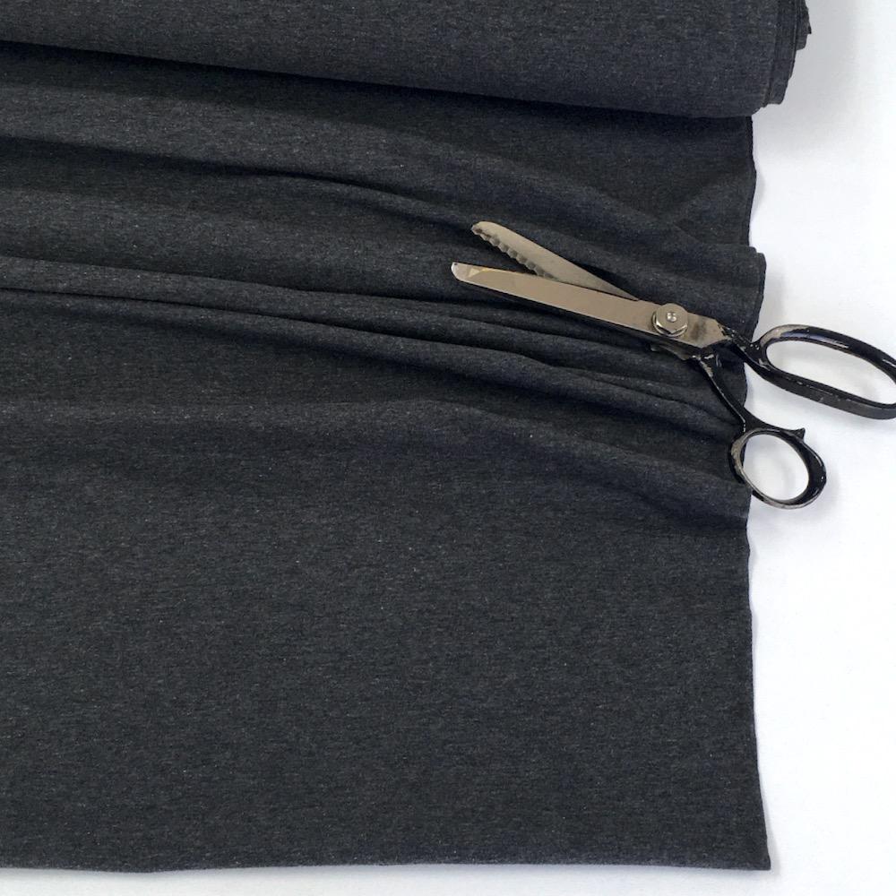 Melange Jersey Solids - Marl Cotton Knit - Dark Grey Sewing and Dressmaking Fabric