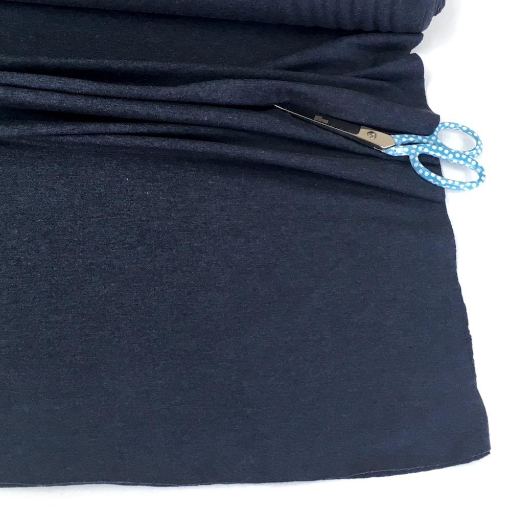 Melange Jersey Solids - Marl Cotton Knit - Navy Sewing and Dressmaking Fabric