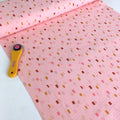 Metallic Dots and Squares - Double Gauze - Pink Sewing and Dressmaking Fabric