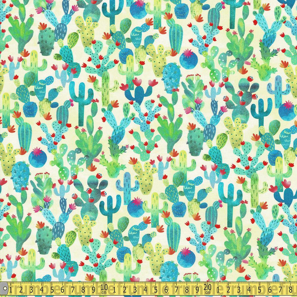 Michael Miller - La Vida Loca - Cactus Garden Yellow Sewing and Dressmaking Fabric