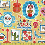 Michael Miller - La Vida Loca - Casita Gold Sewing and Dressmaking Fabric