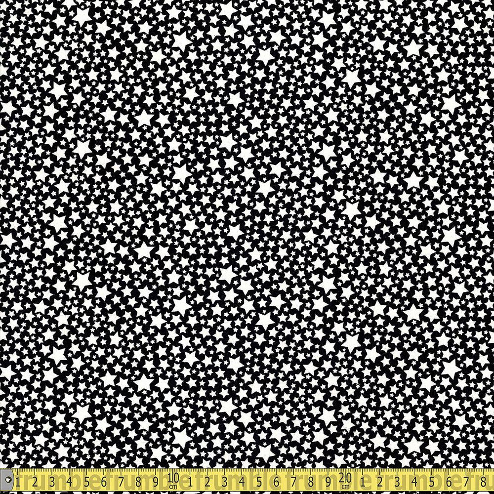 Michael Miller - Super Feed - Starlettes Glow In The Dark Black Sewing Fabric
