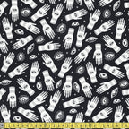 Michael Miller - When Stars Align - Palmistry Charcoal Sewing and Dressmaking Fabric