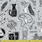 Michael Miller - When Stars Align - Trust The Universe Grey Sewing and Dressmaking Fabric