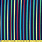 Dinosaur Rainbow Stripe Navy - Frumble Fabrics