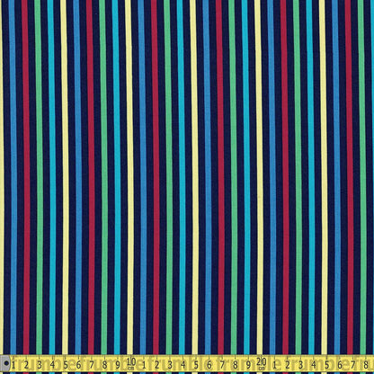 Dinosaur Rainbow Stripe Navy - Frumble Fabrics