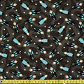 Glow in the Dark Ready Your Rockets Grey - Frumble Fabrics