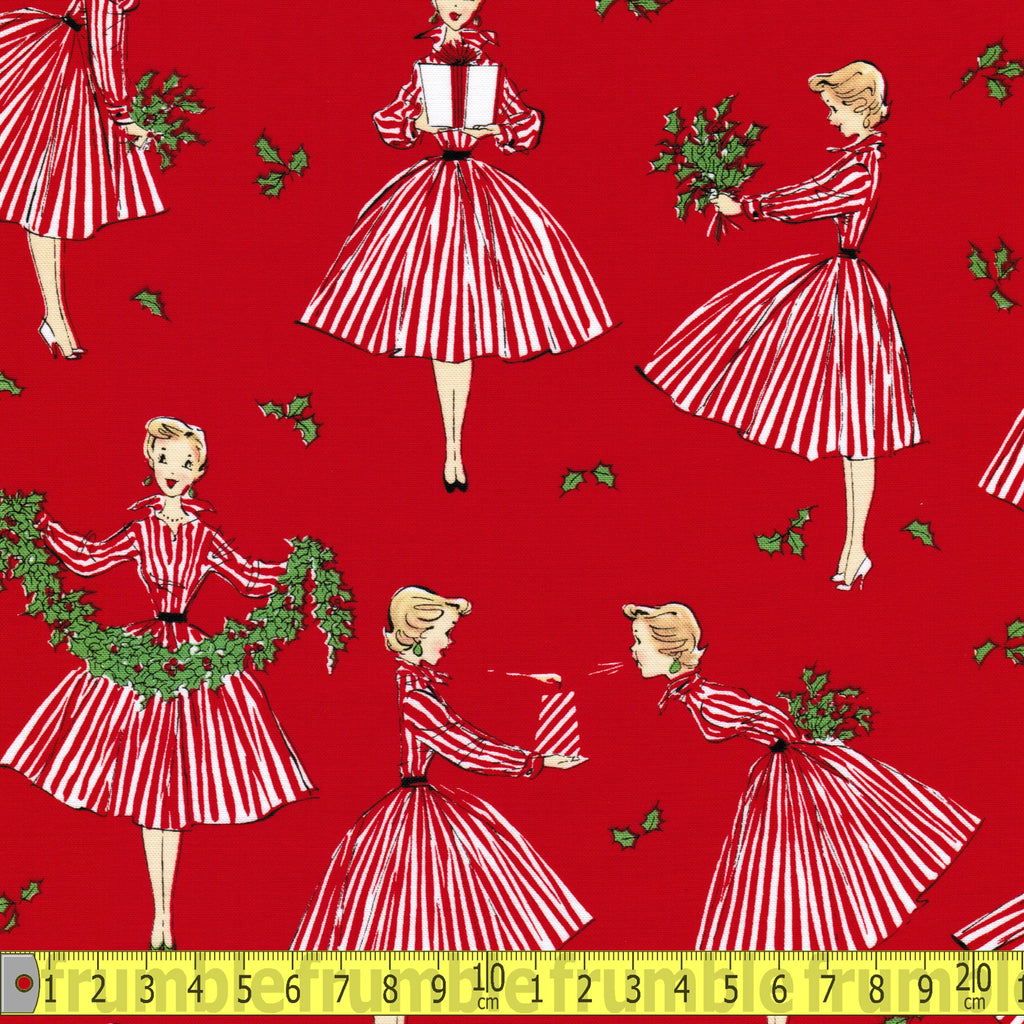 Holiday Hostess Red Fabric by Michael Miller