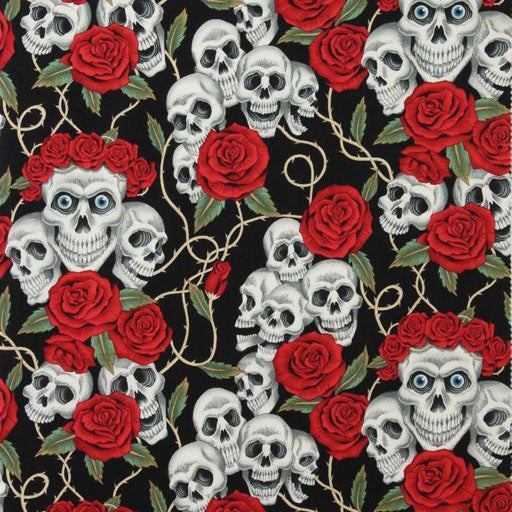 The Rose Tattoo Black Brite - Frumble Fabrics