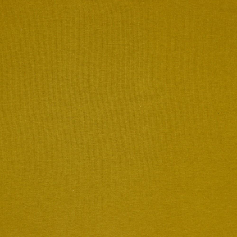 Organic Jersey Solids - GOTS Cotton Knit - Dark Mustard Sewing and Dressmaking Fabric