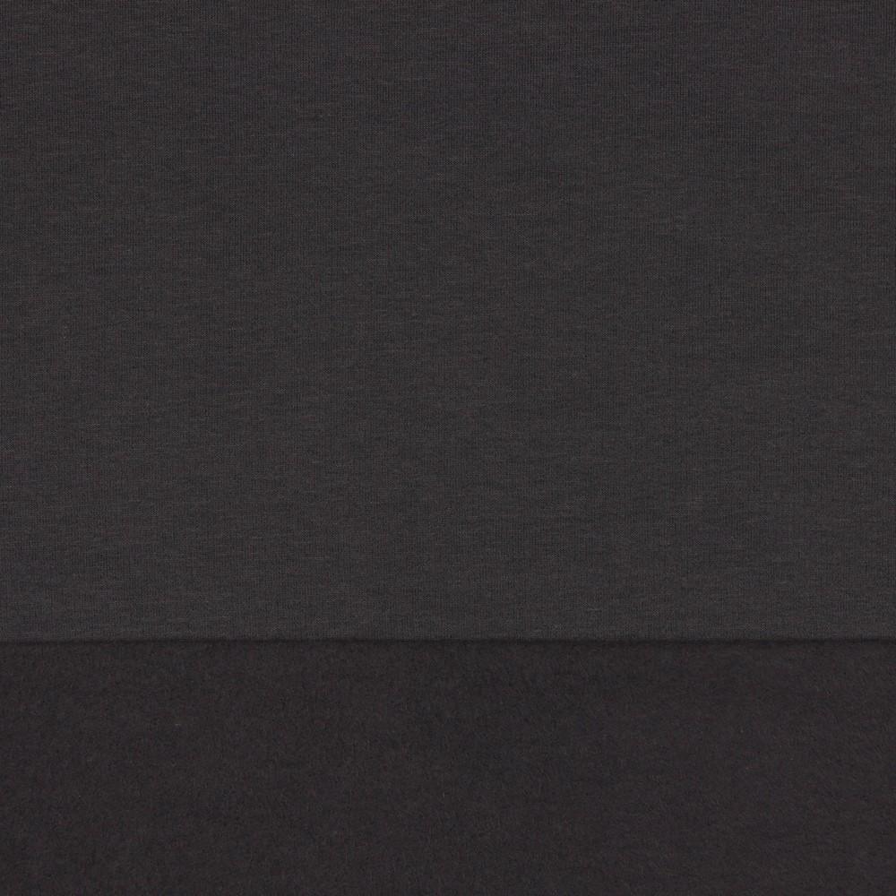 Organic Soft Sweat Solids - GOTS Cosy Knit - Charcoal Sewing and Dressmaking Fabric