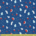 Paintbrush Studio - BBQ Block Party Beverages - Blue Sewing Fabric