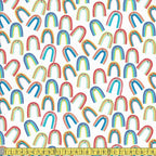 Paintbrush Studio - Food Face - Happy Rainbow Multi Sewing and Dressmaking Fabric