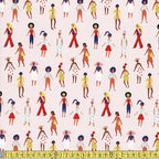 Paintbrush Studio - Friends And Faces - Girl About Town Pink Sewing Fabric