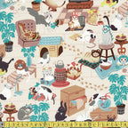Paintbrush Studio - Hats For Cats - Cats In The House Sewing Fabric