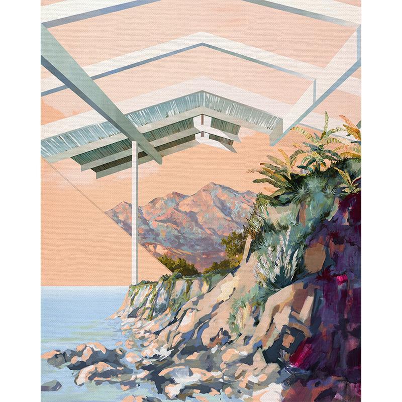 Paintbrush Studio - Modern Landscapes 81cm Panel - Shaman Forprint Sewing Fabric