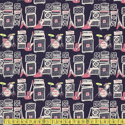 Paintbrush Studio - Rebel Girl - Hear Her Roar Plum Sewing and Dressmaking Fabric