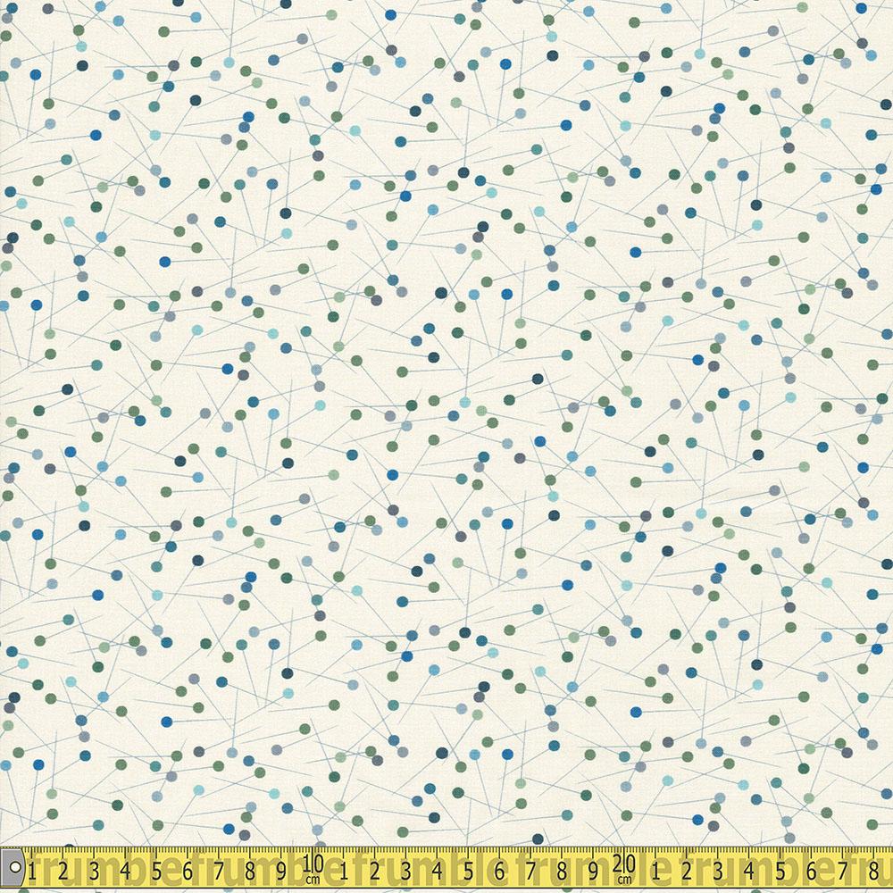 Paintbrush Studio - Sewing Mood - Pins Green Blue Sewing Fabric