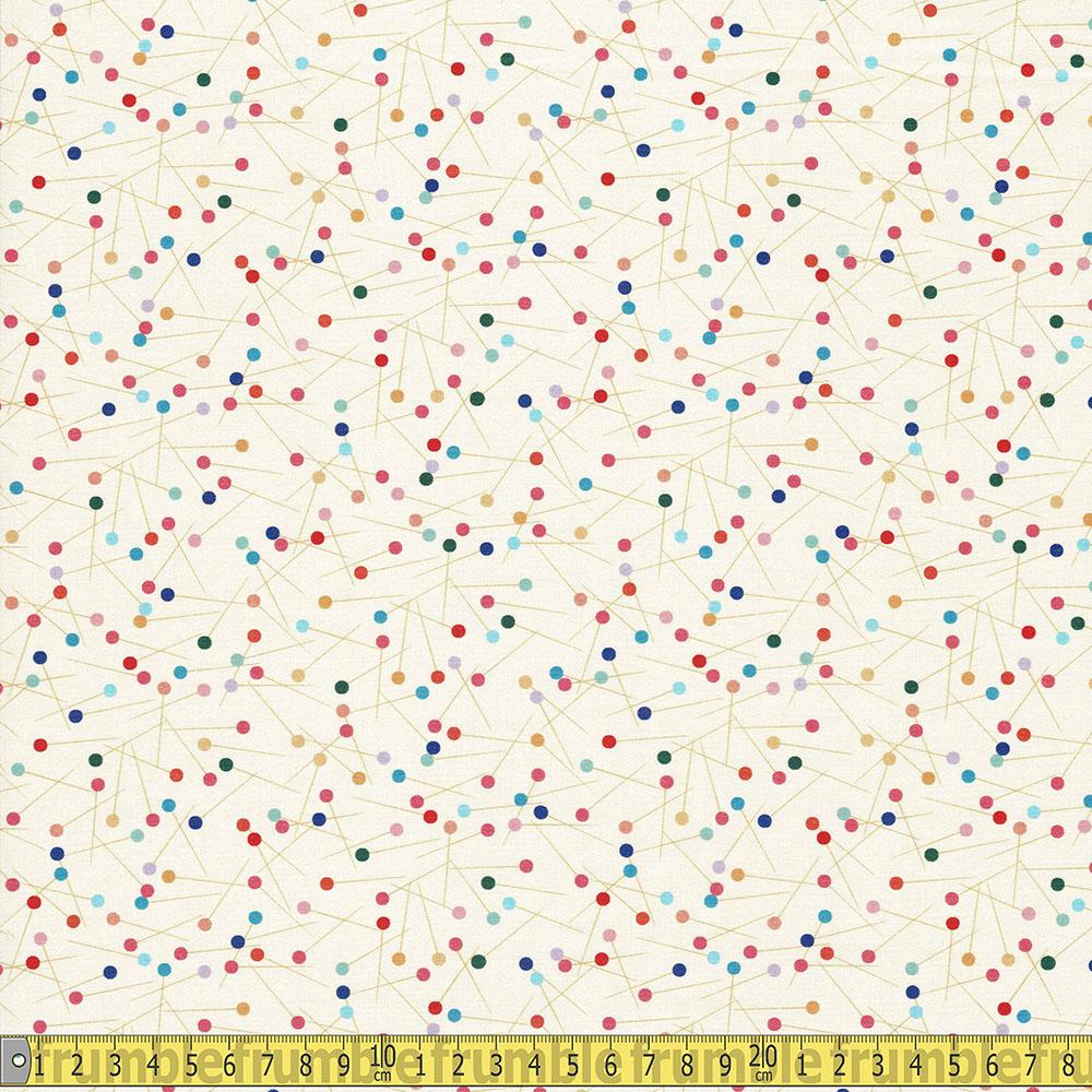 Paintbrush Studio - Sewing Mood - Pins Multi Bright Sewing Fabric