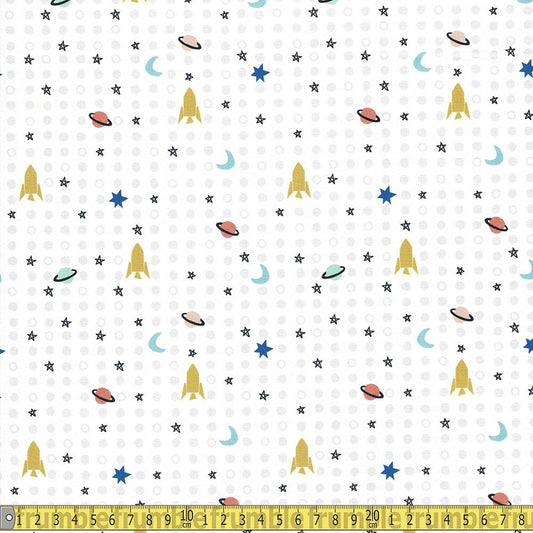 Paintbrush Studio - Shoot For The Stars - Orbit Stripe Sewing and Dressmaking Fabric