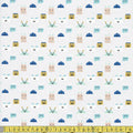 Paintbrush Studio - Shoot For The Stars - Robot Faces Sewing and Dressmaking Fabric