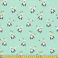 Paintbrush Studio - Shoot For The Stars - Rocket Green Sewing and Dressmaking Fabric