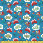 Paintbrush Studio - Super Dinos - Words Multi Sewing and Dressmaking Fabric