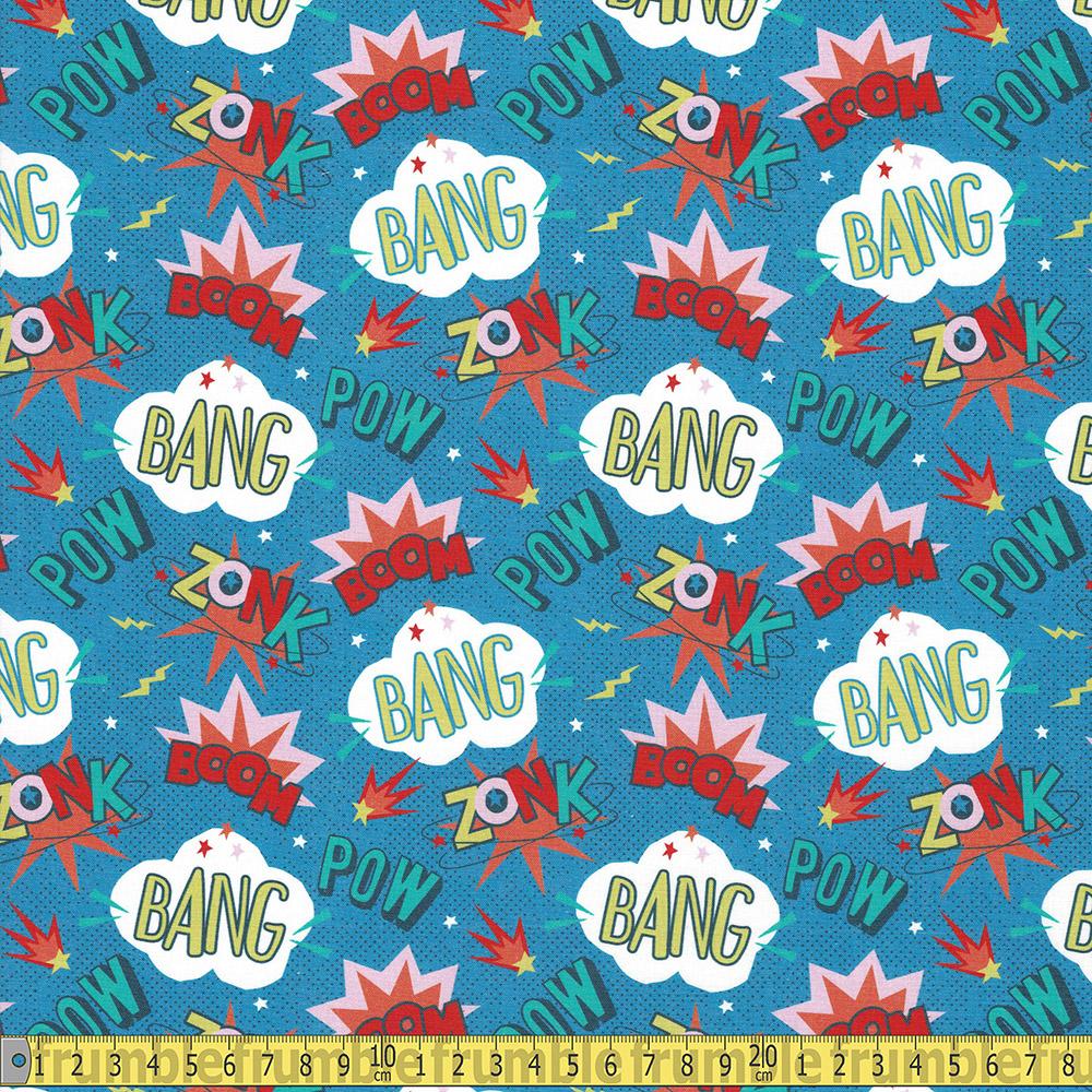 Paintbrush Studio - Super Dinos - Words Multi Sewing and Dressmaking Fabric