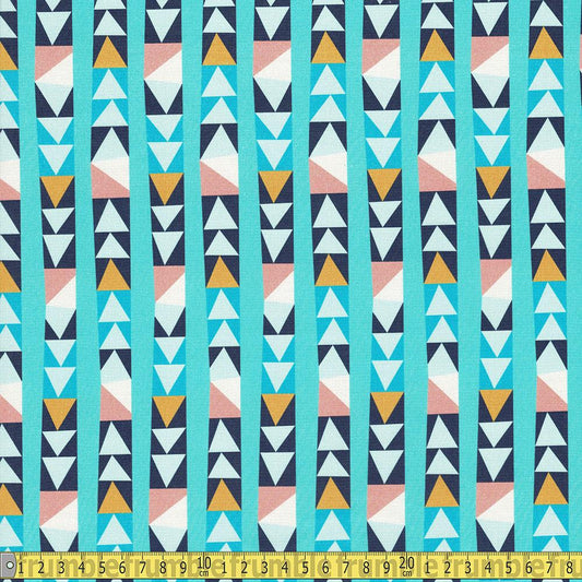 Paintbrush Studio - Wonder - Arrow Blocks Blue Sewing Fabric