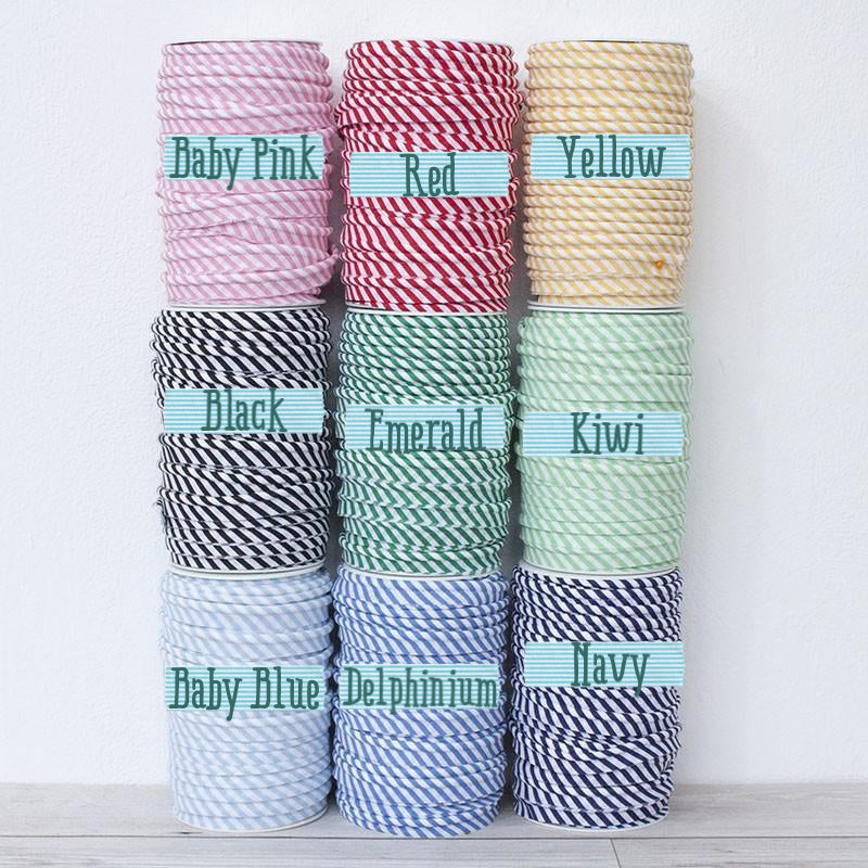 Medium Stripe Piping Bias Binding - Frumble Fabrics