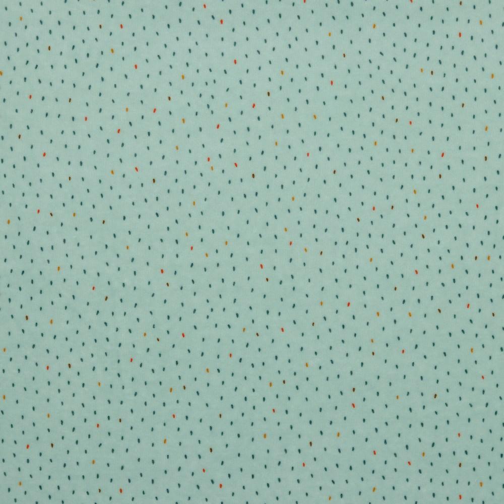 Rainy Stripes - Cotton Velour - Mint Sewing and Dressmaking Fabric
