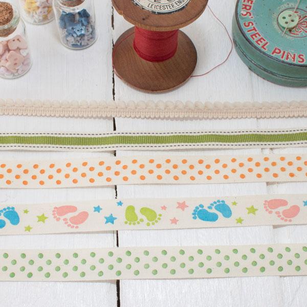 Ribbon Pack - Baby Steps Polka Dot - Frumble Fabrics