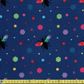 Riley Blake - Create - Rainbow Bumblebee Navy Sewing and Dressmaking Fabric
