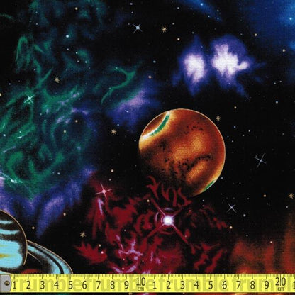 Stargazers Planets Black - Frumble Fabrics